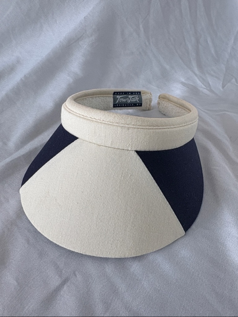 TownTalk Two-Tone Navy and Cream Visor